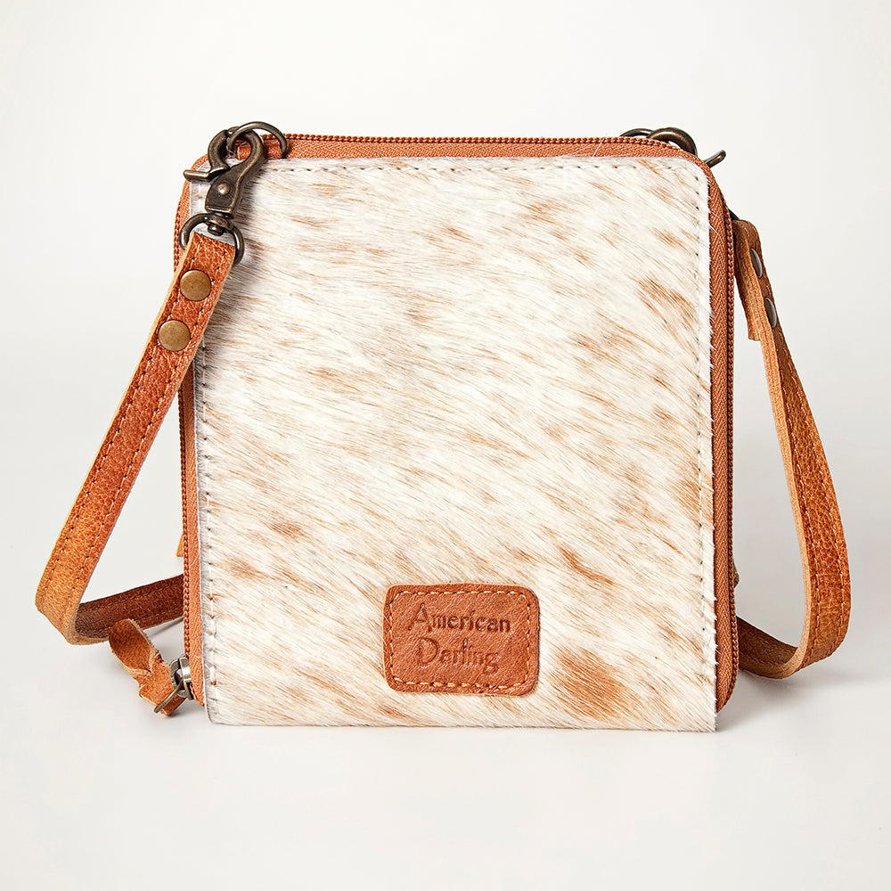 LC-ADBG820 Mini Hair-On Cowhide Crossbody Bag Genuine Leather Western Purse by American Darling