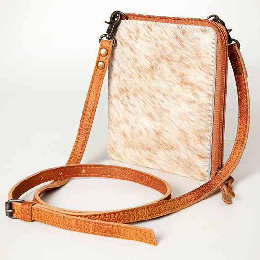 LC-ADBG820 Mini Hair-On Cowhide Crossbody Bag Genuine Leather Western Purse by American Darling