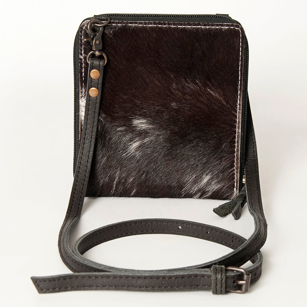 LC-ADBG820 Mini Hair-On Cowhide Crossbody Bag Genuine Leather Western Purse by American Darling