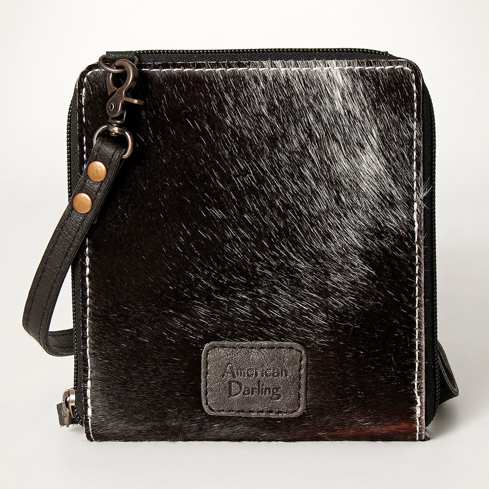 LC-ADBG820 Mini Hair-On Cowhide Crossbody Bag Genuine Leather Western Purse by American Darling