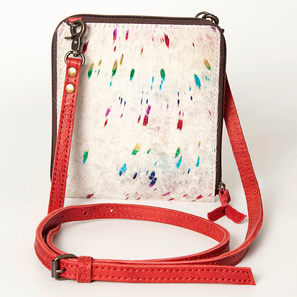 LC-ADBG820 Mini Hair-On Cowhide Crossbody Bag Genuine Leather Western Purse by American Darling