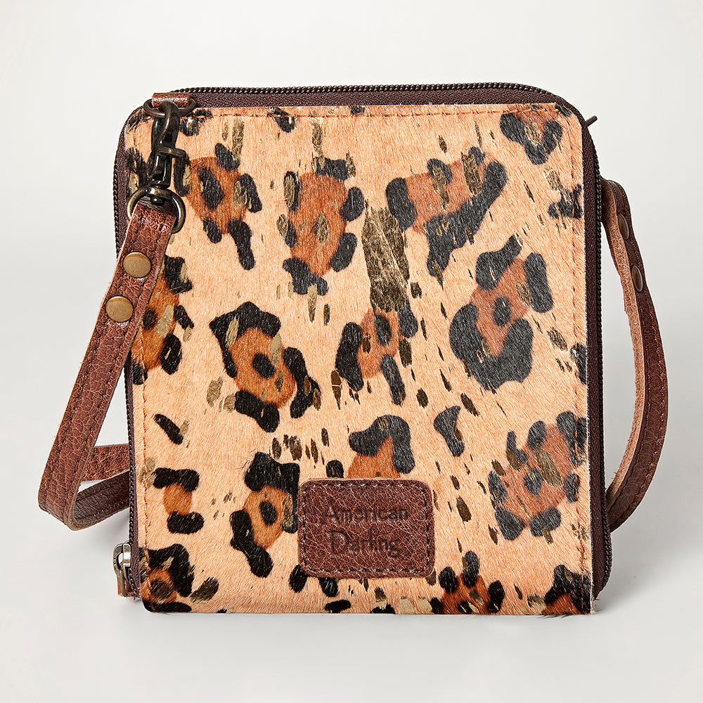 LC-ADBG820 Mini Hair-On Cowhide Crossbody Bag Genuine Leather Western Purse by American Darling