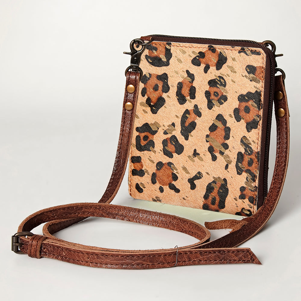 LC-ADBG820 Mini Hair-On Cowhide Crossbody Bag Genuine Leather Western Purse by American Darling