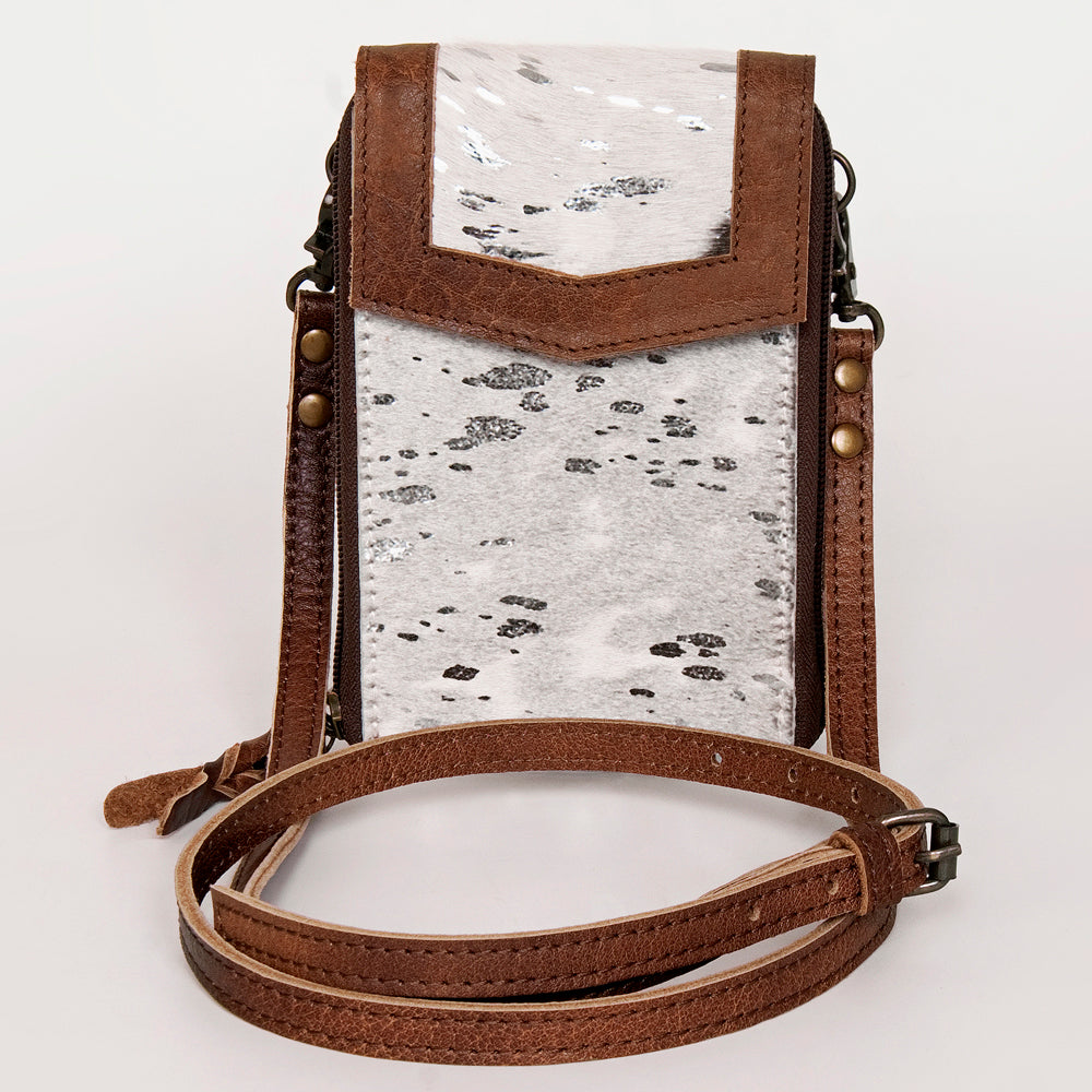 ADBG822 American Darling Handcrafted Leather Cell Phone holder with Hair-On Cowhide
