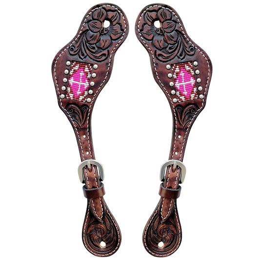 BER227-Western American Leather Spur Strap