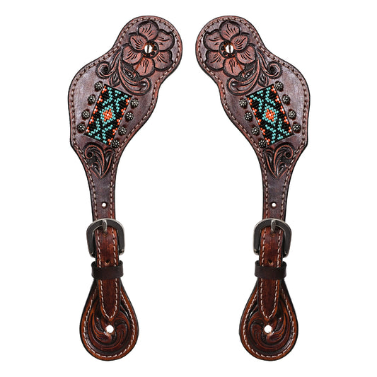 BER229-Western American Leather Spur Strap