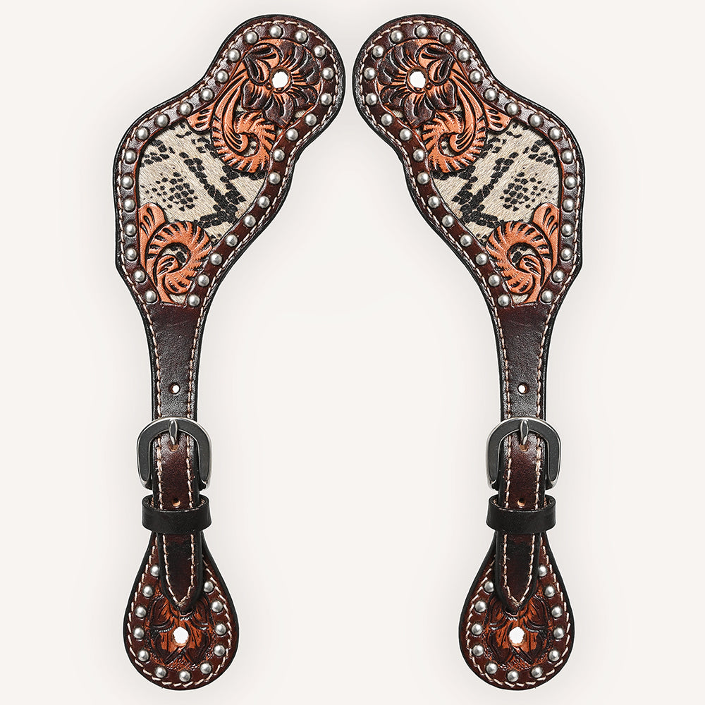 BER240-Western American Leather Spur Strap
