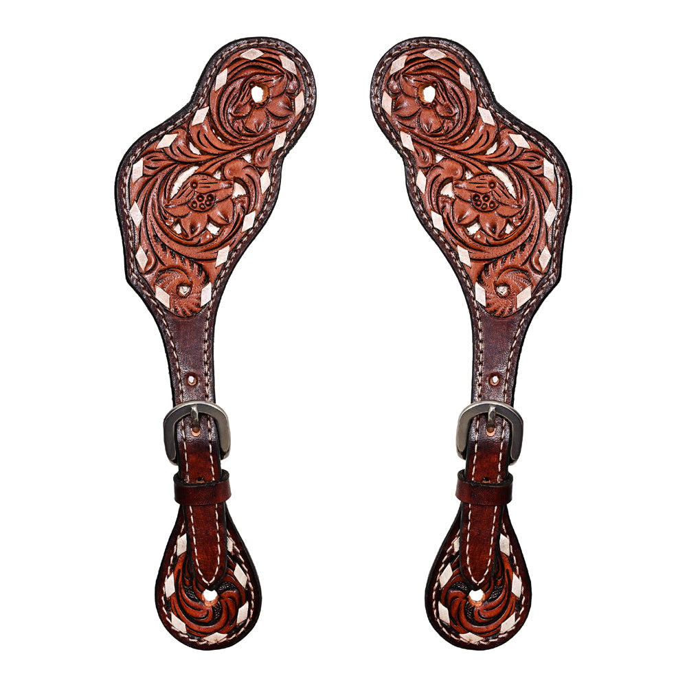 BER246-Western American Leather Spur Strap