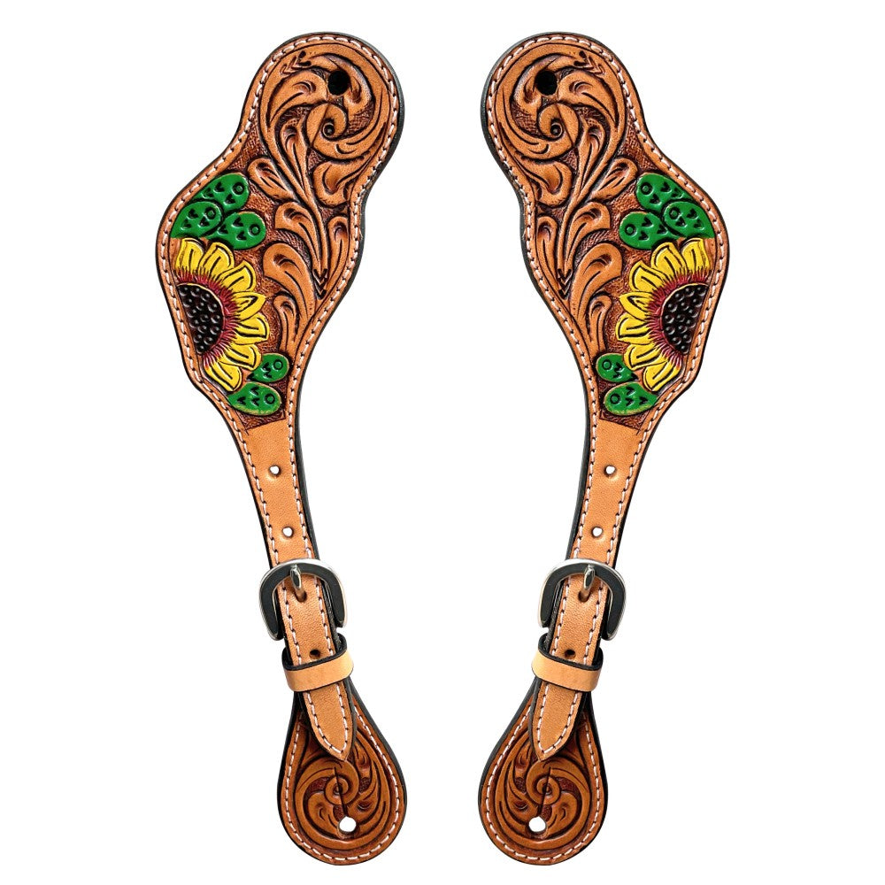 BER247-Western American Leather Spur Strap