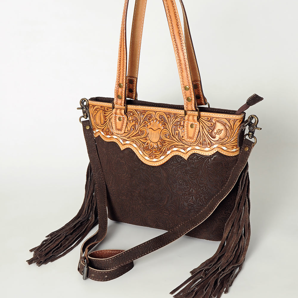 LC-ADBGS112E Tote Embossed Genuine Western Leather Women Bag