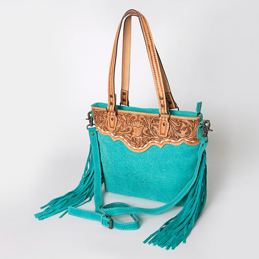 LC-ADBGS112F Tote Embossed Genuine Western Leather Women Bag