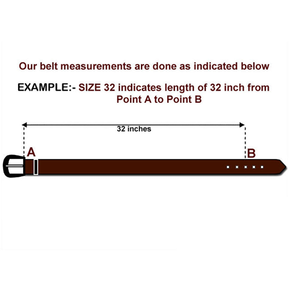 BEE114-Natural  Western leather Belt