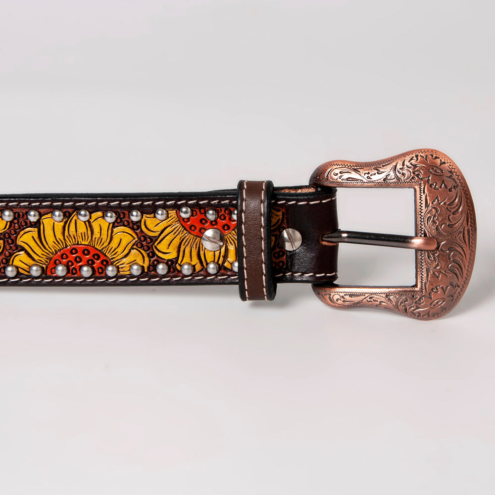 BER172-Hand Painted Western Leather Belt