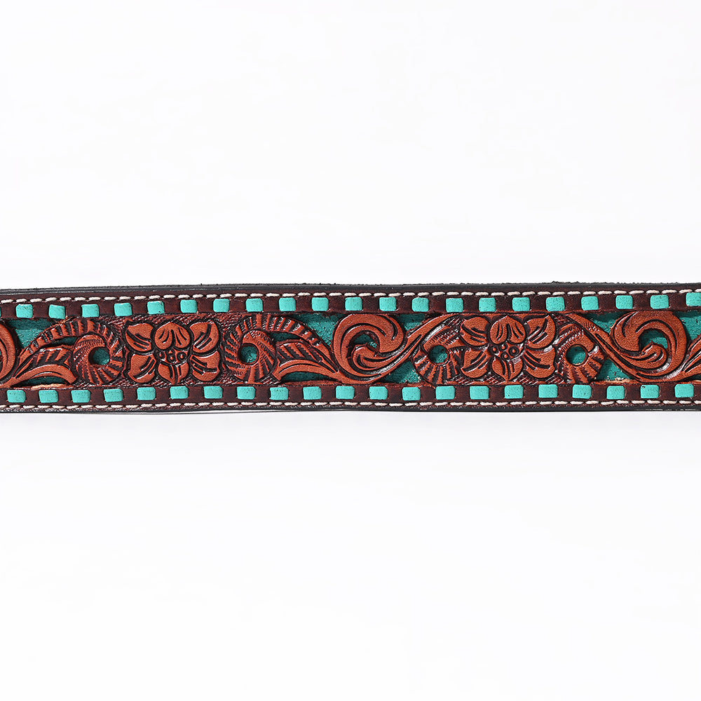 BER241-Hand Carved Western leather Belt