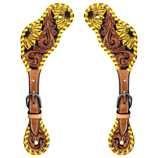 BER255-Western American Leather Spur Strap