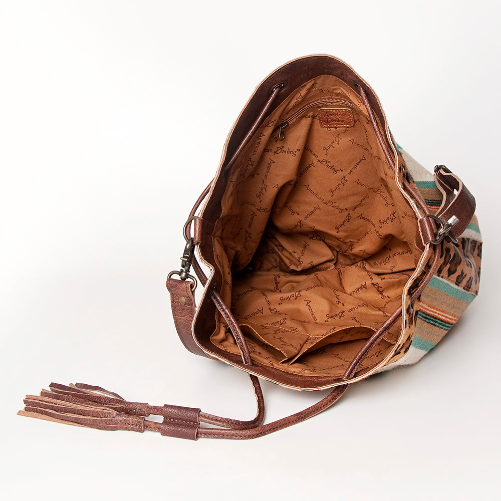 LC-ADBG574 Bucket Genuine Western Leather Women Bag Belle