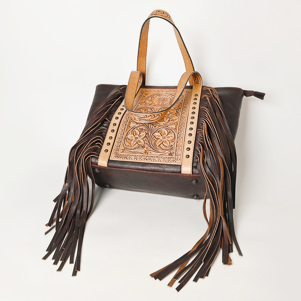 LC-ADBGZ605 Tote Hand Tooled Genuine Western Leather Women Bag