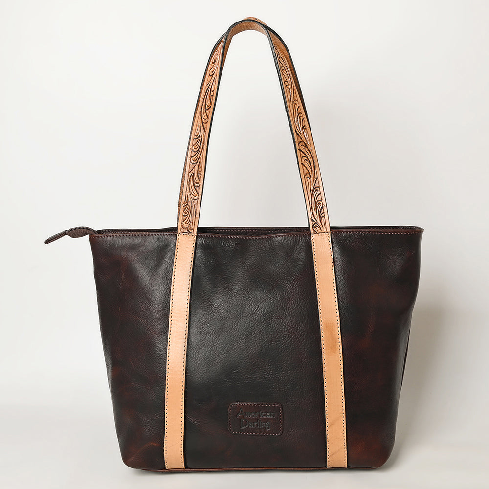LC-ADBGZ605 Tote Hand Tooled Genuine Western Leather Women Bag