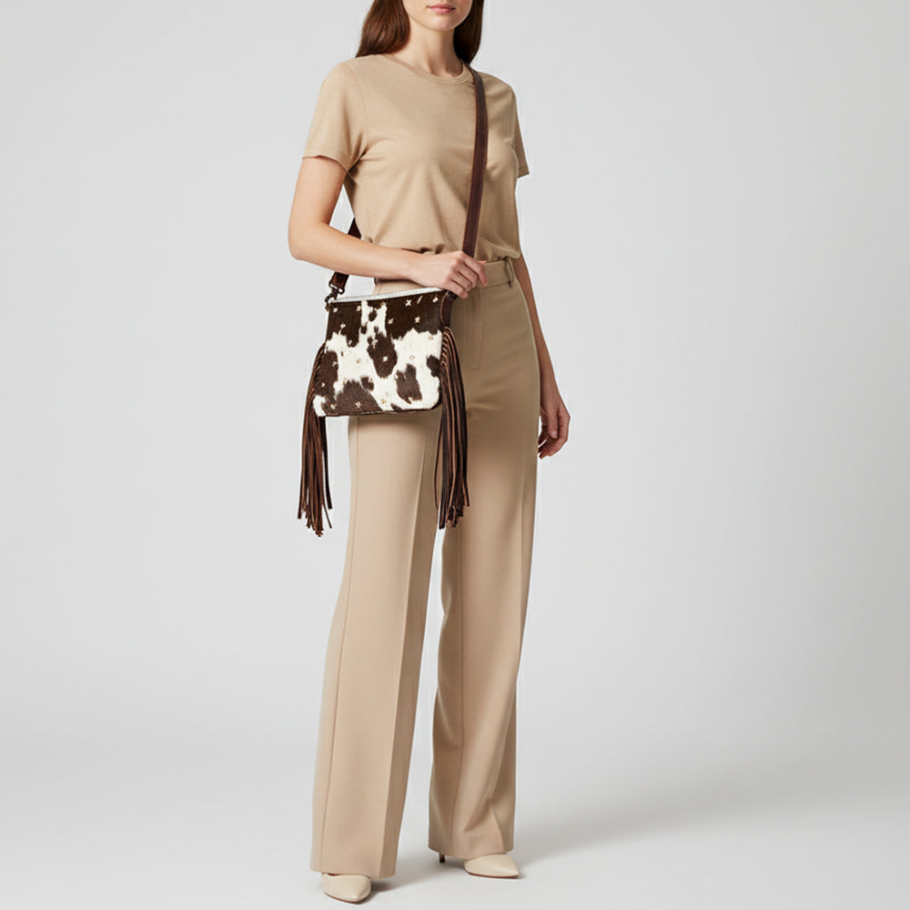 LC-ADBGZ606 Crossbody Hair-On Genuine Western Leather Women Bag