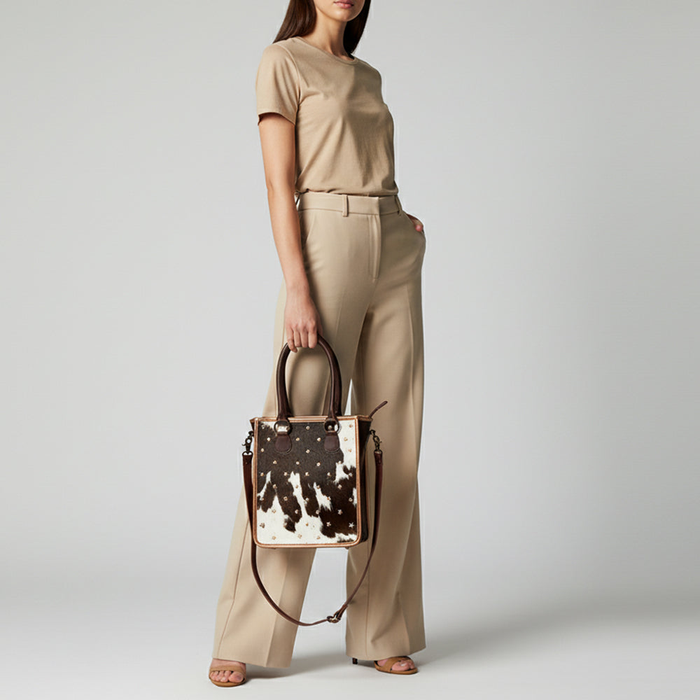 LC-ADBGZ608 Tote Hair-On Genuine Western Leather Women Bag