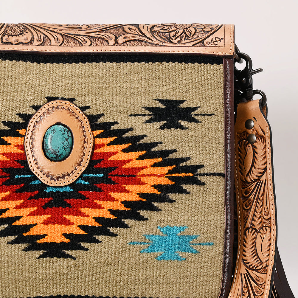 LC-ADBGZ612  Messenger Genuine Western Leather Women Bag