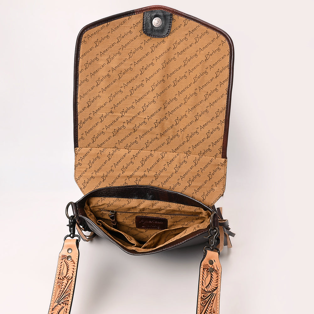 LC-ADBGZ612  Messenger Genuine Western Leather Women Bag