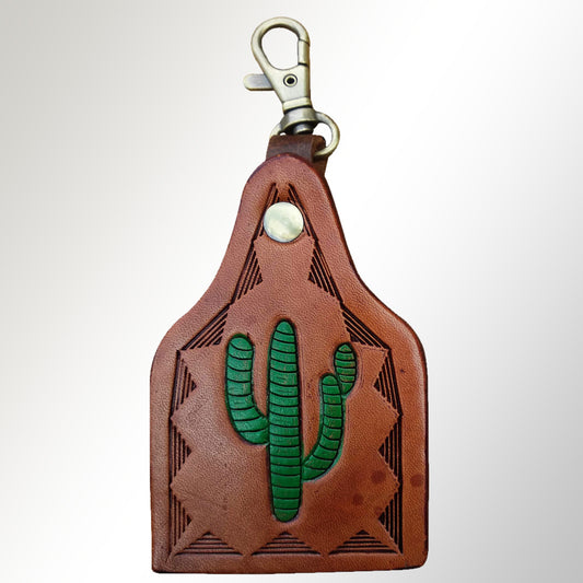 LC-ADKRX108 Hand Tooled Genuine Leather Keyring