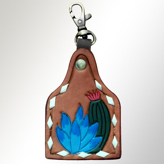 LC-ADKRX109 Hand Painted Genuine Leather Keyring