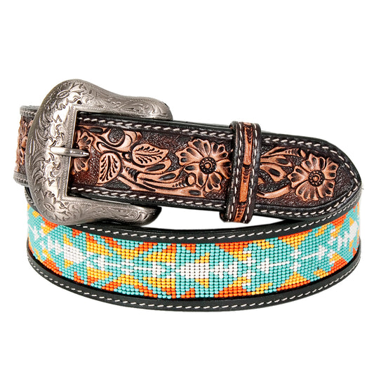 BEE113- Designs Western Leather Belt