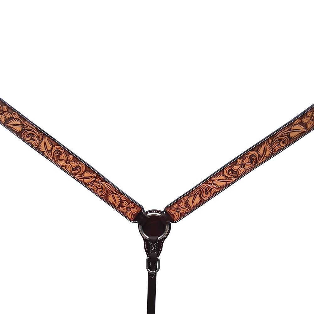 BER276-Western Leather Breast Collar