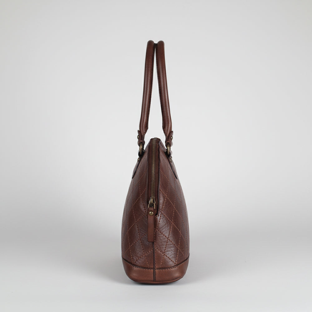 SWC123 Heritage Diamond-Stitch Dome Tote
