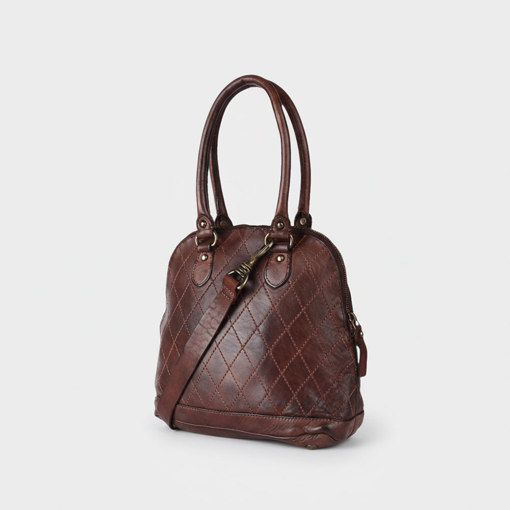 SWC123 Heritage Diamond-Stitch Dome Tote