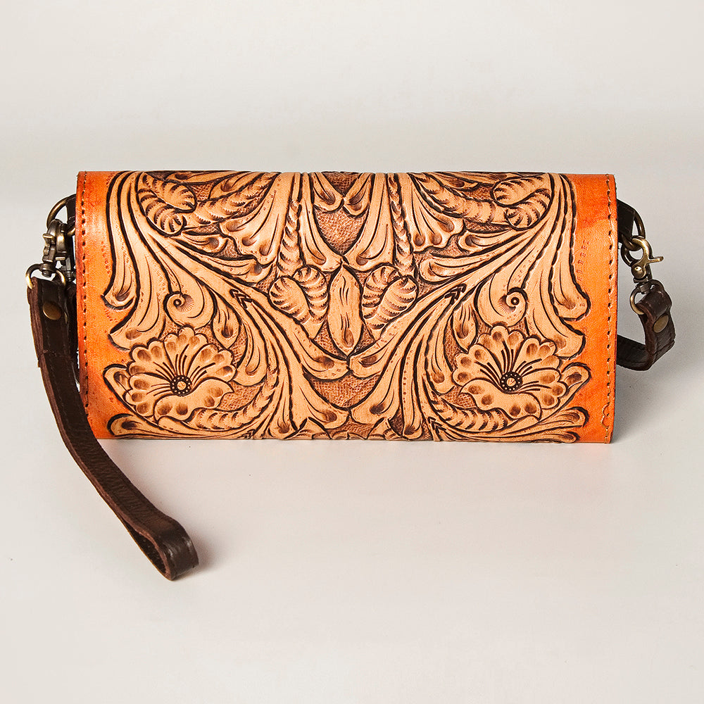 ADBGA247 American Darling Hand Tooled Genuine Leather Small Cross body Bag with Leather Strap