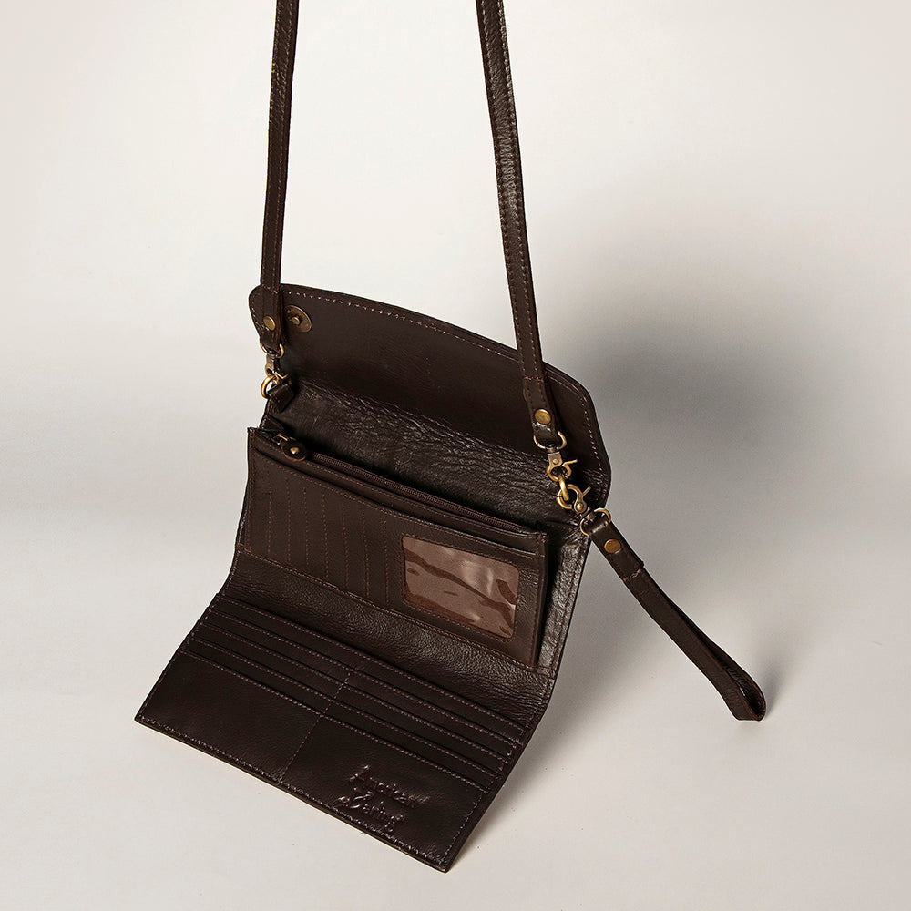 ADBGA247 American Darling Hand Tooled Genuine Leather Small Cross body Bag with Leather Strap