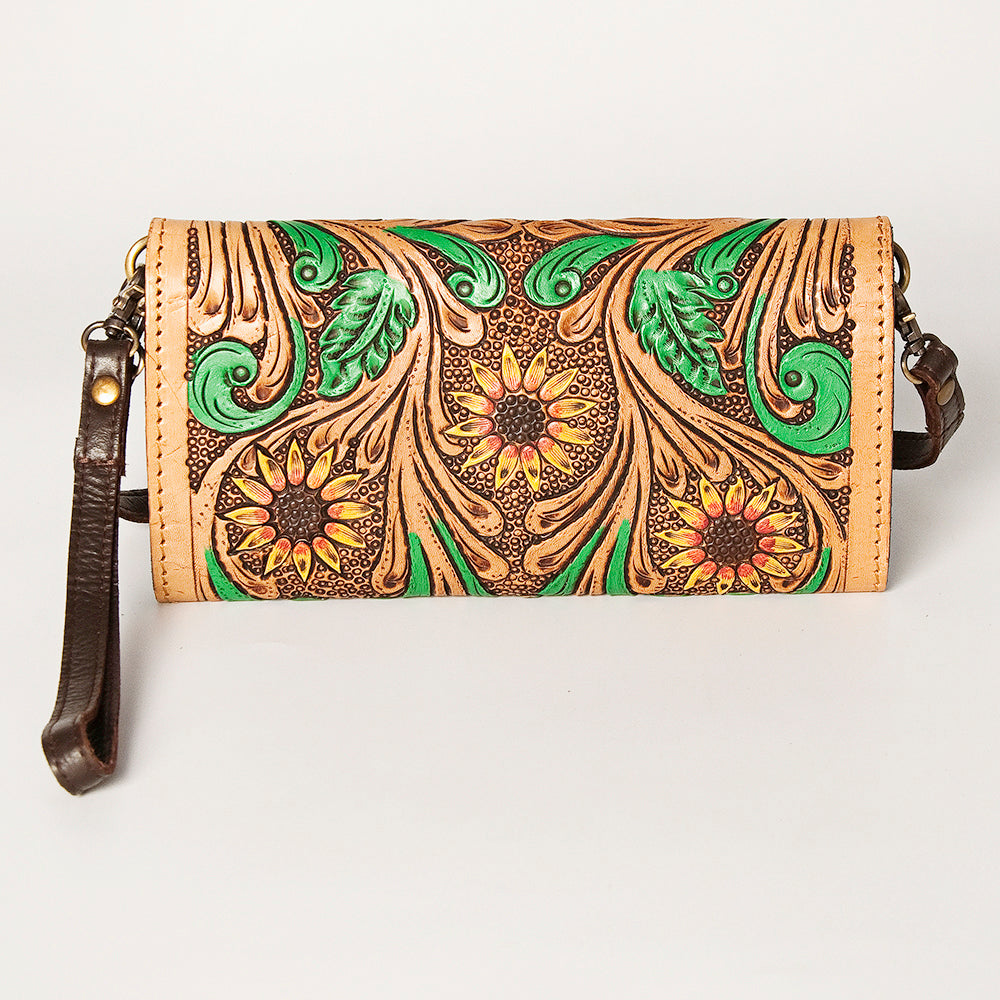 ADBGA247 American Darling Hand Tooled Genuine Leather Small Cross body Bag with Leather Strap