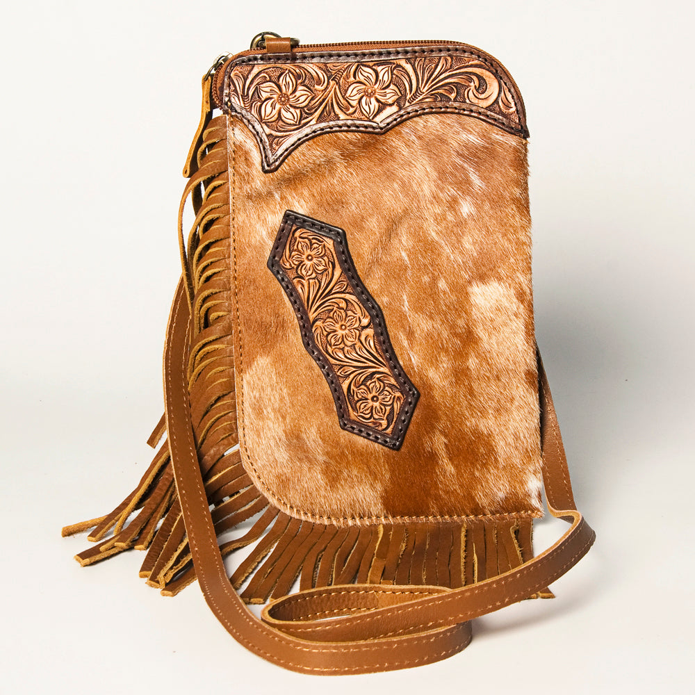 LC-ADBGA249 American Darling Fringe Chaps Bags Hand Tooled Hair-On Genuine Leather