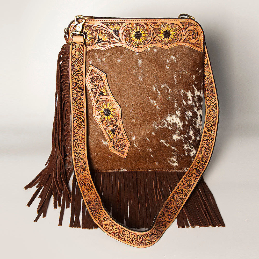 ADBGA252 American Darling Hair-On Cowhide Chaps Bag Hand Tooled Genuine Leather