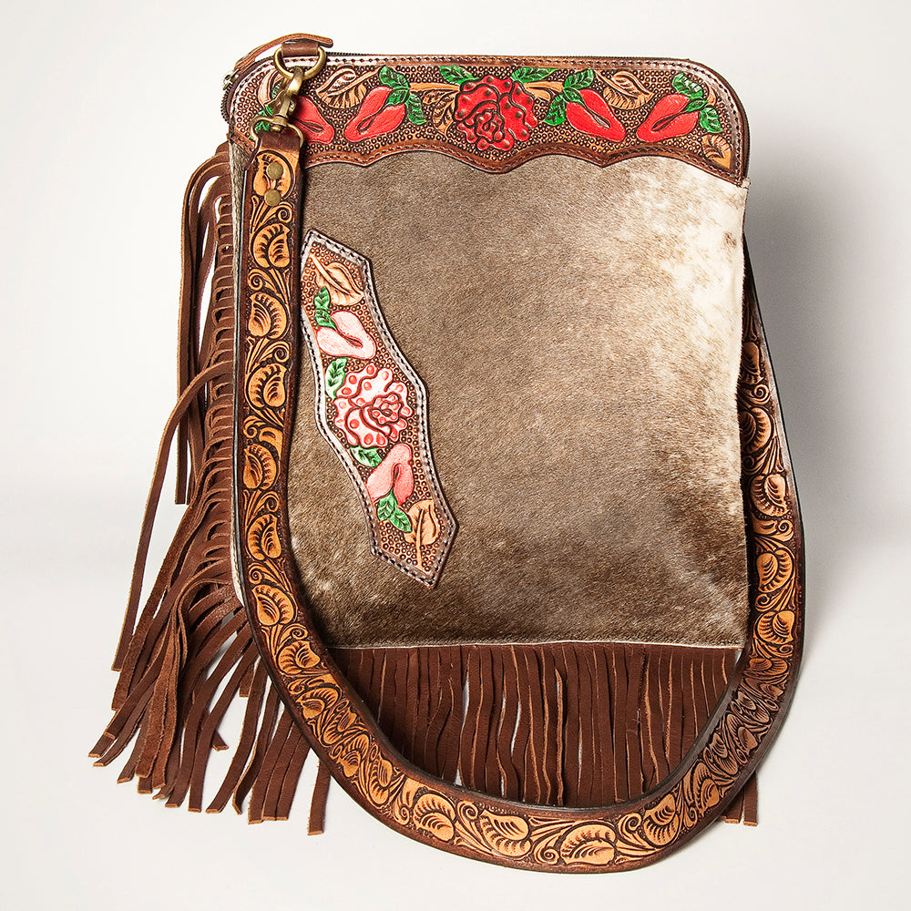 ADBGA252 American Darling Hair-On Cowhide Chaps Bag Hand Tooled Genuine Leather
