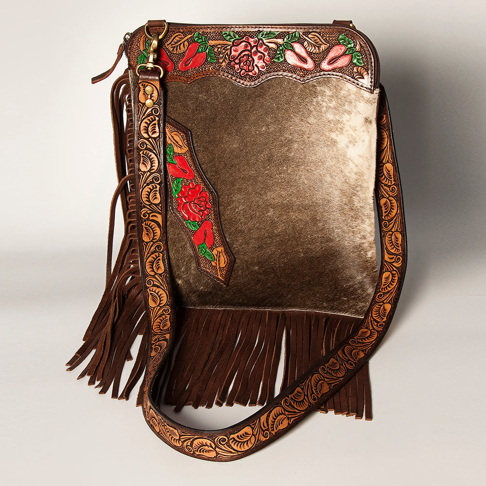 ADBGA252 American Darling Hair-On Cowhide Chaps Bag Hand Tooled Genuine Leather