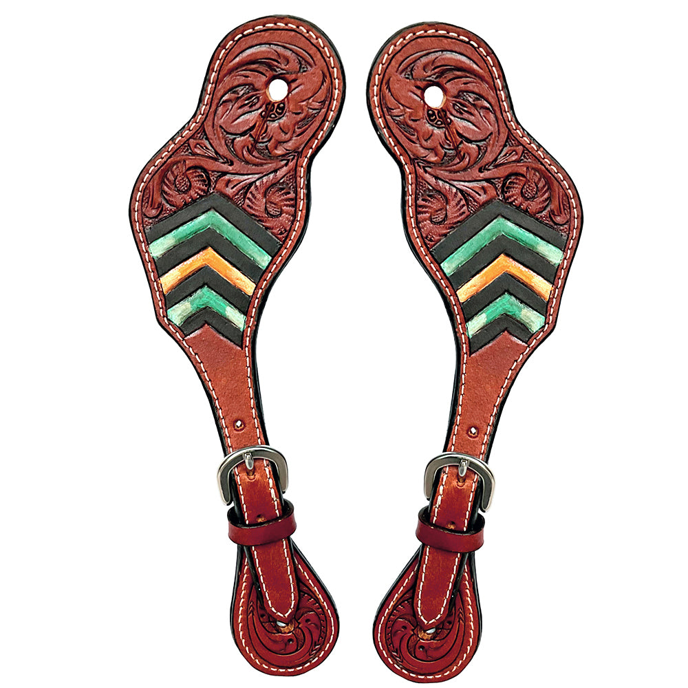 BER262-Western American Leather Spur Strap