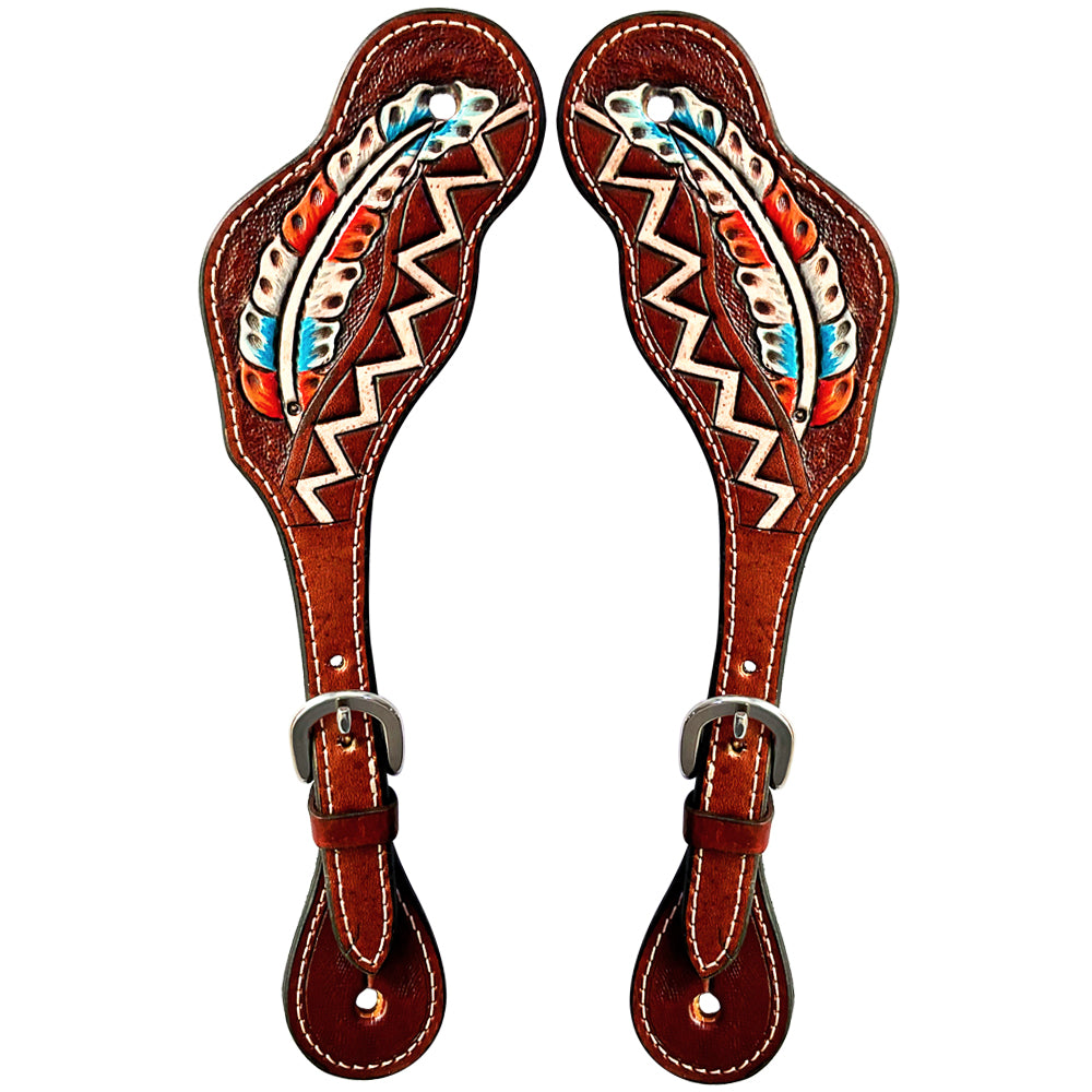 BER263-Western American Leather Spur Strap