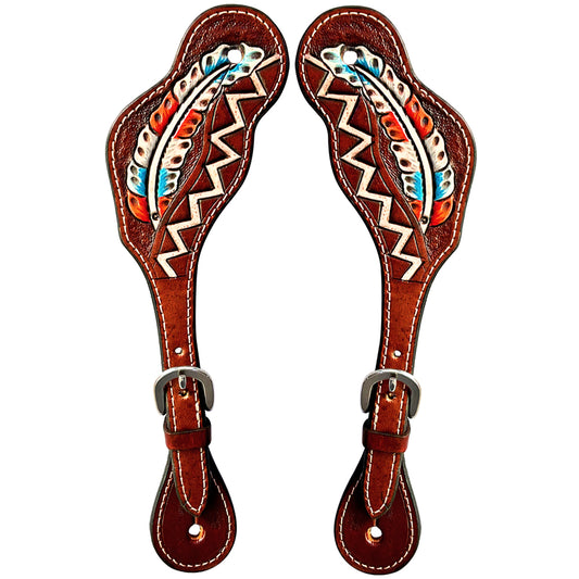 BER263-Western American Leather Spur Strap