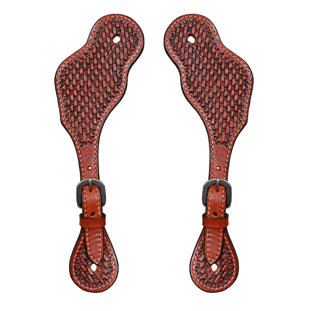 BER264-Western American Leather Spur Strap