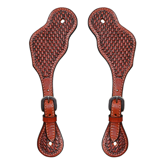 BER264-Western American Leather Spur Strap