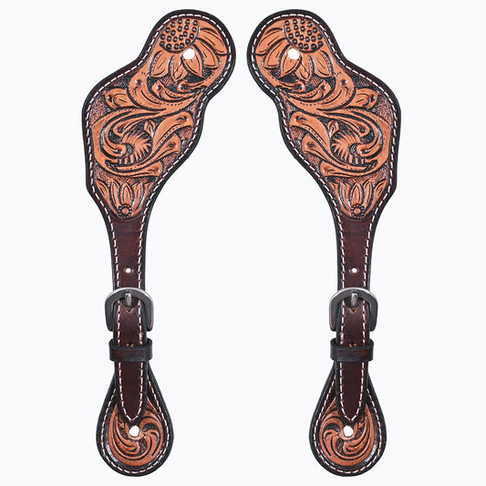 BER268-Western American Leather Spur Strap