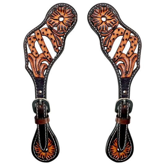 BER280-Western American Leather Spur Strap