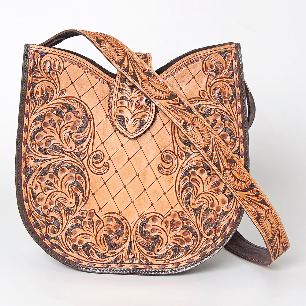 LC-ADBG848 Hand-Tooled Genuine Leather Western Hobo Shoulder Bag American Darling
