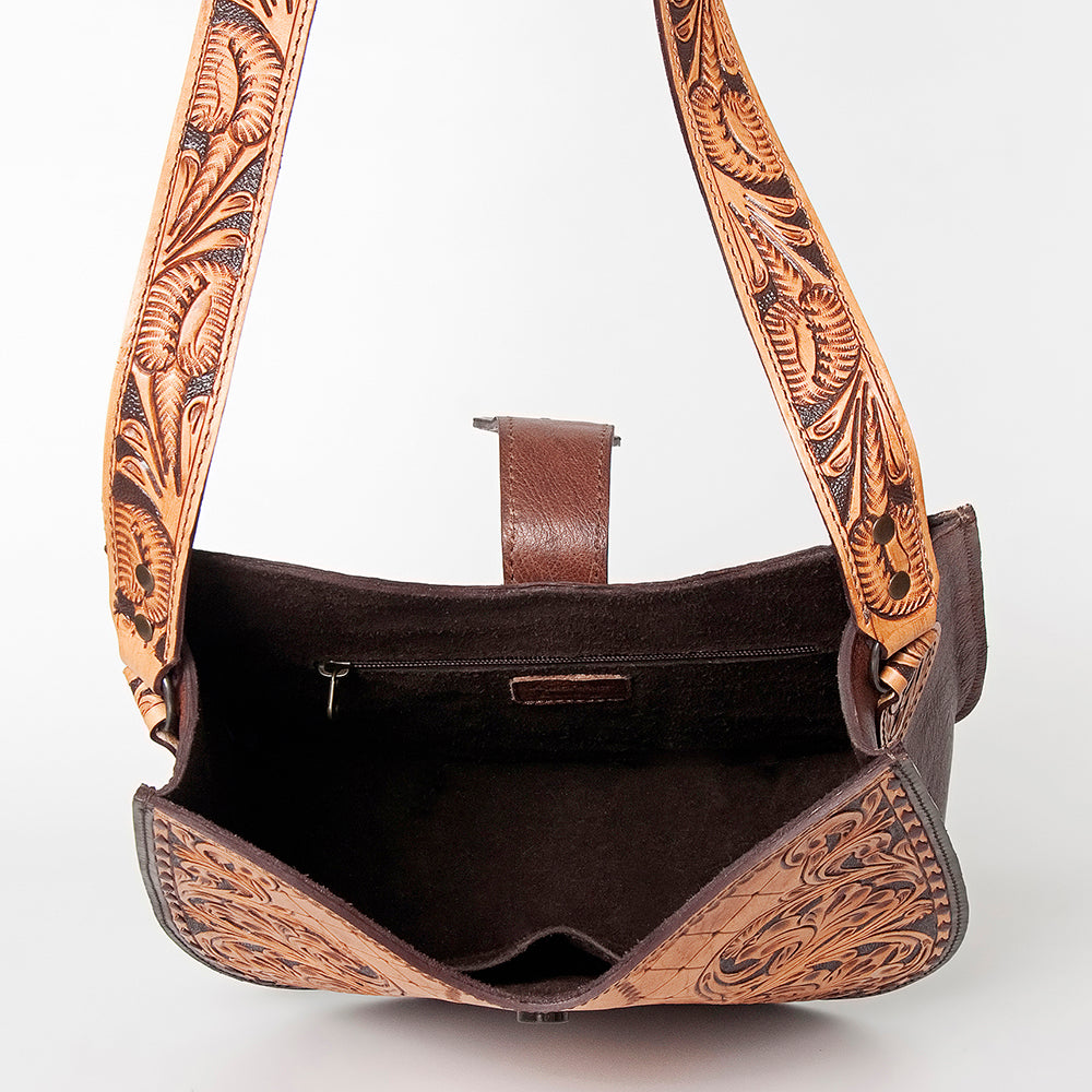 LC-ADBG848 Hand-Tooled Genuine Leather Western Hobo Shoulder Bag American Darling
