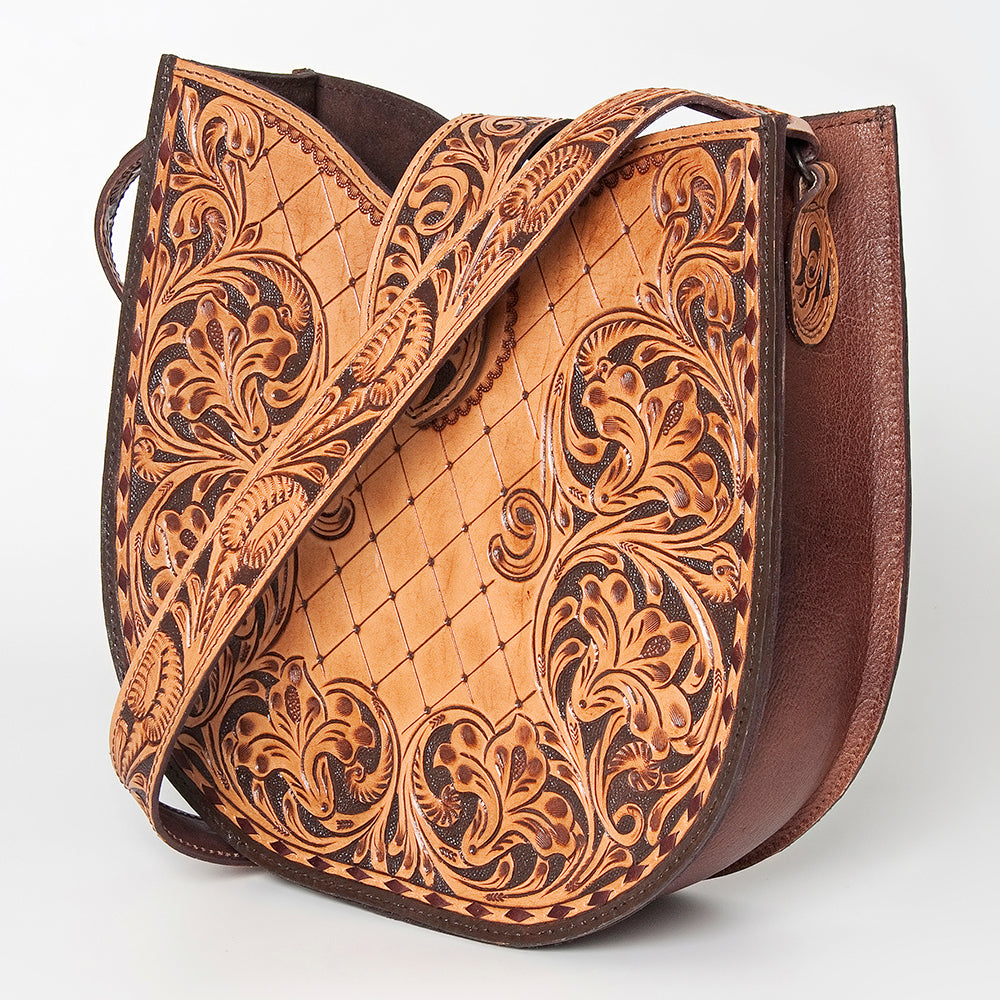 LC-ADBG848 Hand-Tooled Genuine Leather Western Hobo Shoulder Bag American Darling
