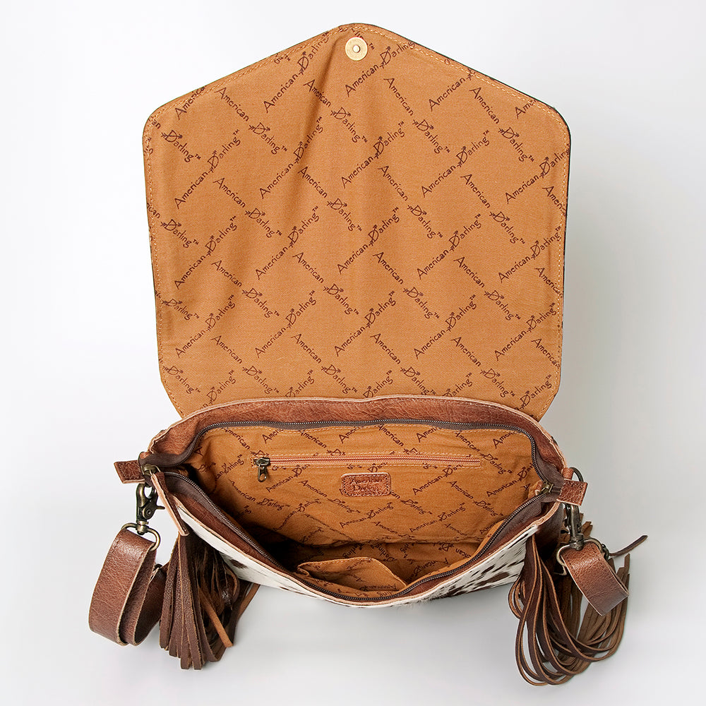 LC-ADBG852 Saddle Blanket & Hair-On Leather Western Messenger Bag American Darling